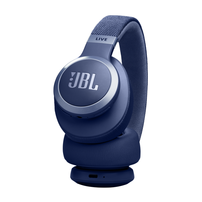 JBL Live 770NC - Blue - Wireless Over-Ear Headphones with True Adaptive Noise Cancelling - Detailshot 2 image number null